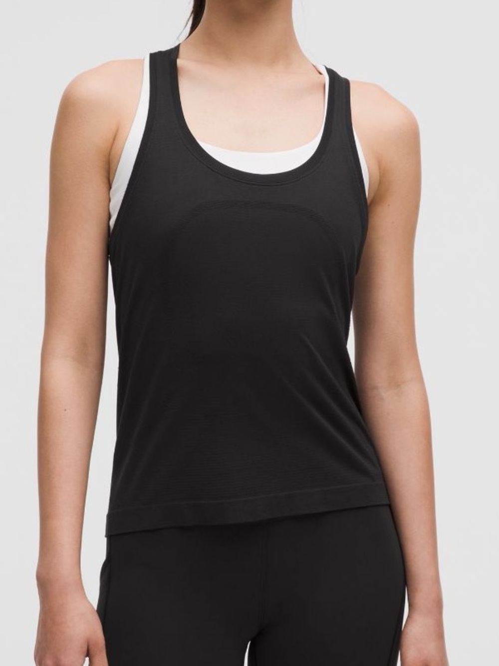 LULULEMON Black Swiftly Tech Racerback Tank Waist Length Size 10